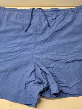 Islander Men's 4X Blue Nylon Swim Trunks Drawstring Mesh Lined Shorts
